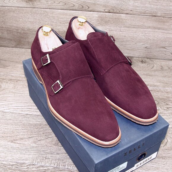 * NIB * $495 Nordstrom ZELLI Italia 13 M Red Goatskin Suede * add $15 Trees NIB * $495 Nordstrom ZELLI Italia 10.5 M Bordo Goatskin  main image 3